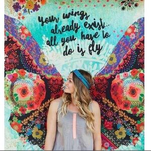 RETIRED Natural Life 70” x 70” Butterfly Tapestry Wall Hanging 🦋 NWOT